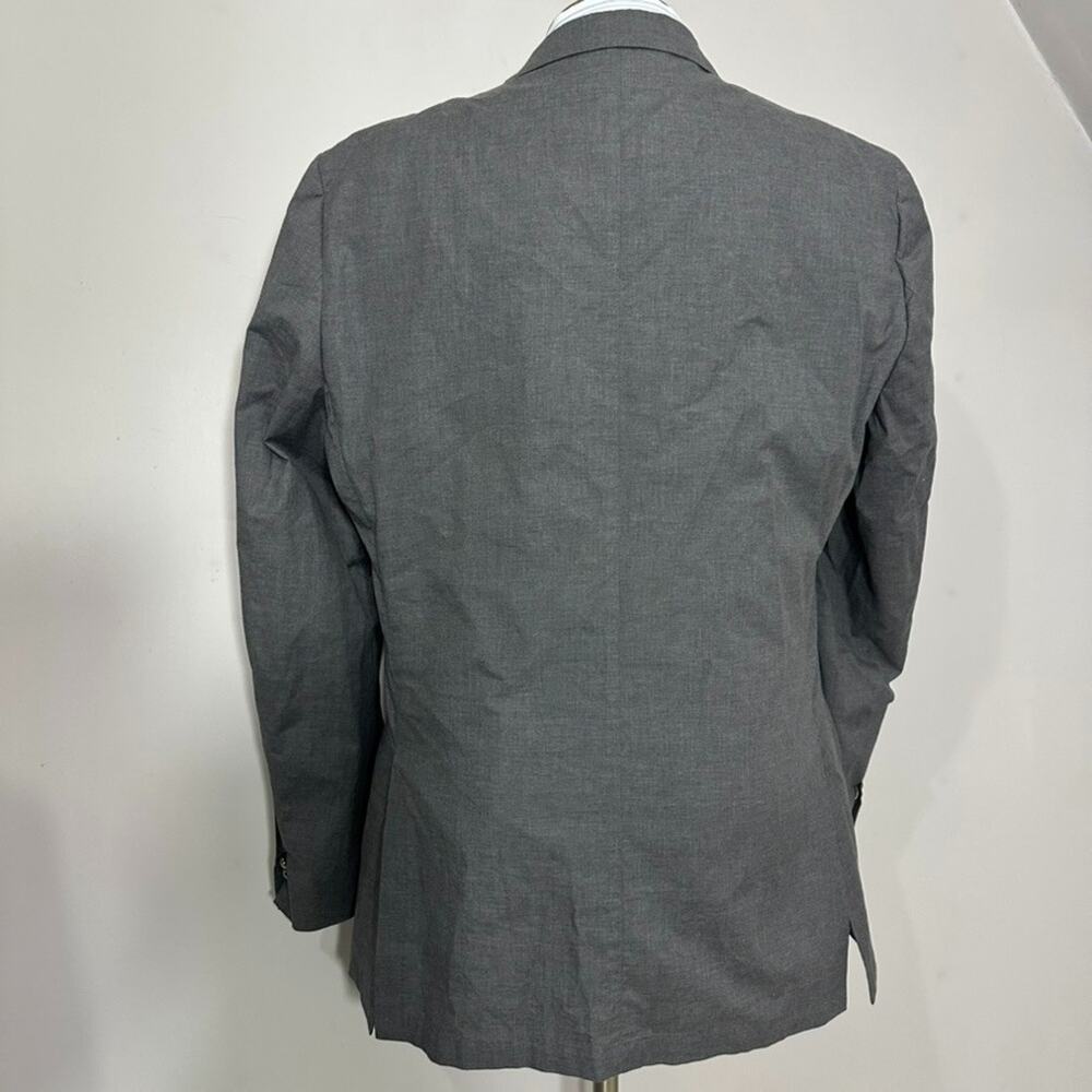 Massimo Dutti Gray Blazer Jacket 2 Button Sz 48 Italian Cotton Career Business - Picture 6 of 9